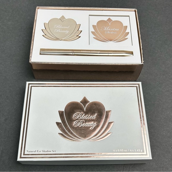 Blessed Beauty Natural Eyeshadow Set Rose Expresso Plum Taupe  0.05 oz - Picture 1 of 6